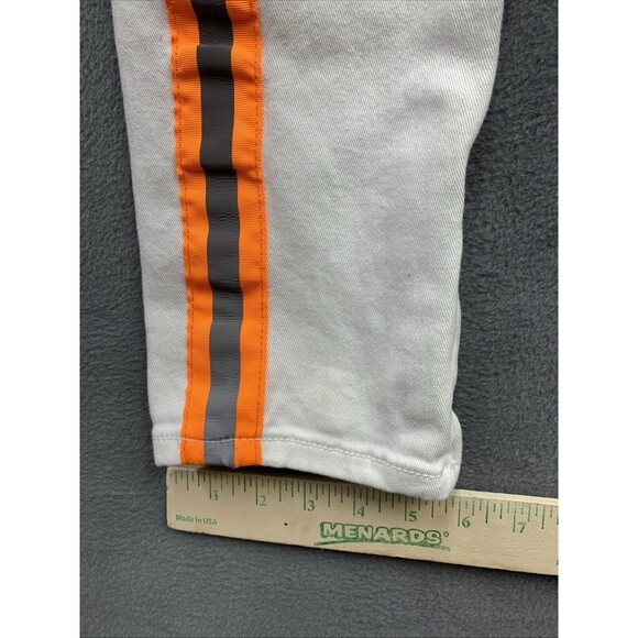 KDNK 11 4 14 11 Denim Jeans Men's Size 32X32 White Orange Reflective Stripes - Picture 7 of 16